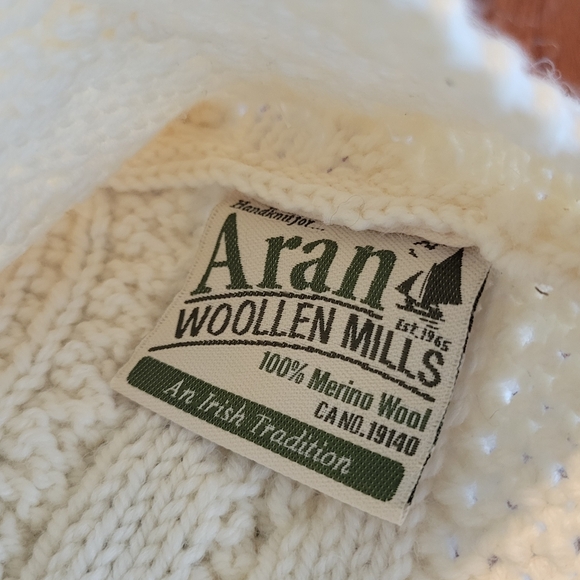 Aran Woolen Mills Merino Wool Irish knit hat - Picture 3 of 5
